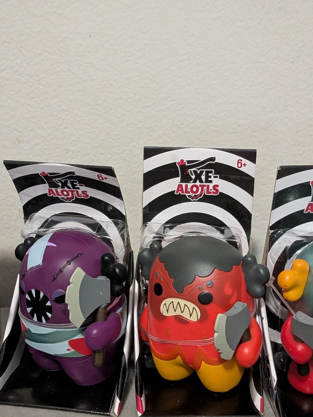 NEW AXE-ALOTLS Series 1 Full Set Of 6 Axolotls Holding Axes 2" Figures - Picture 3 of 6